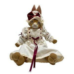 Vintage House of Lloyd Wendy Wabbit Porcelain Head Plush Rabbitt TLToys 1993 EUC